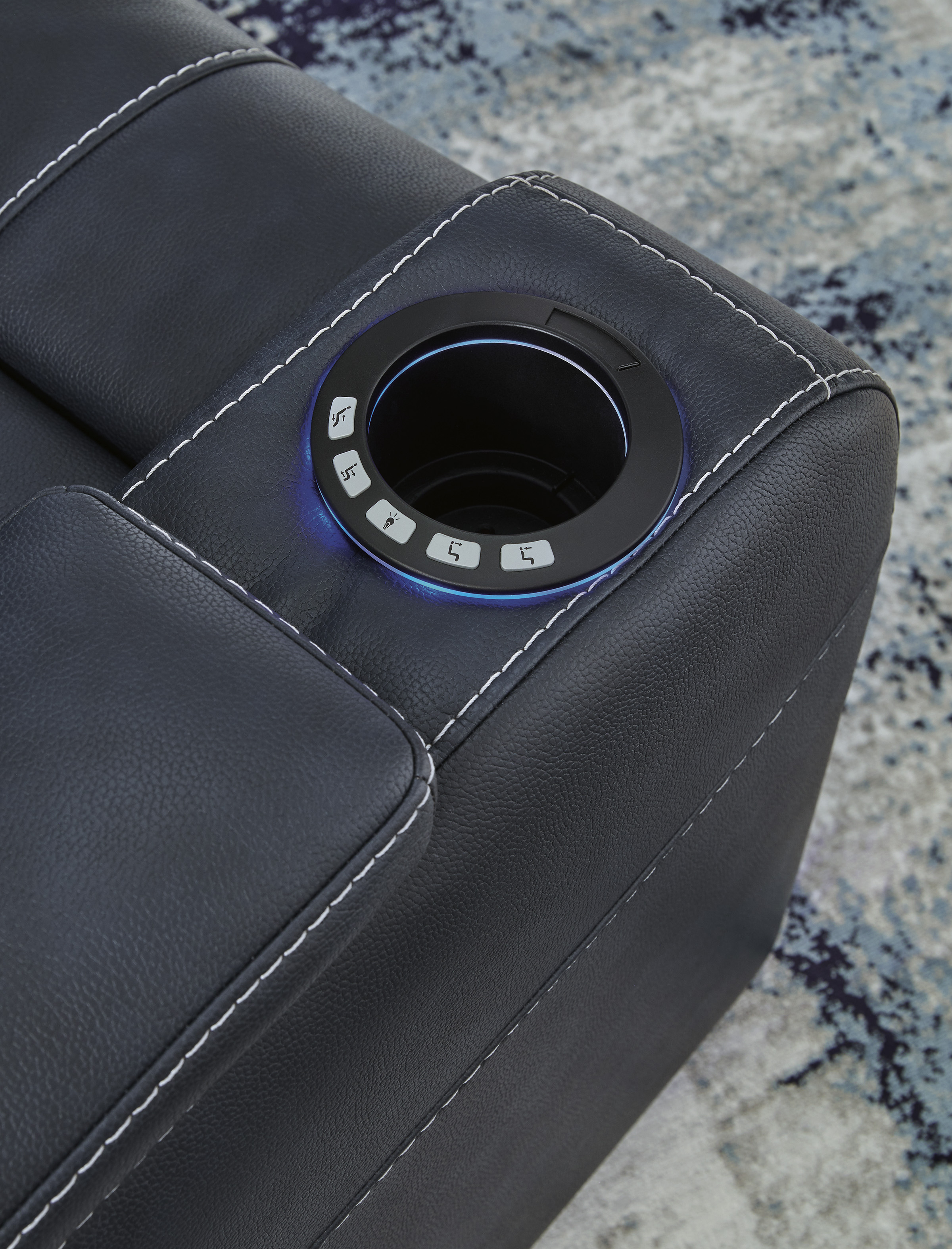 close up of cup holder in situation